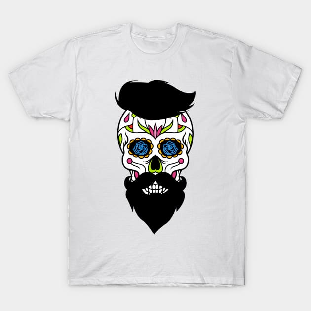 Sugar Skull Dia De Los Muertos T-Shirt by RJCatch